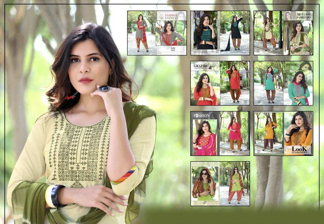 Trendy Sonam Latest Ethnic Wear Printed Rayon Designer Ready Made Collection
